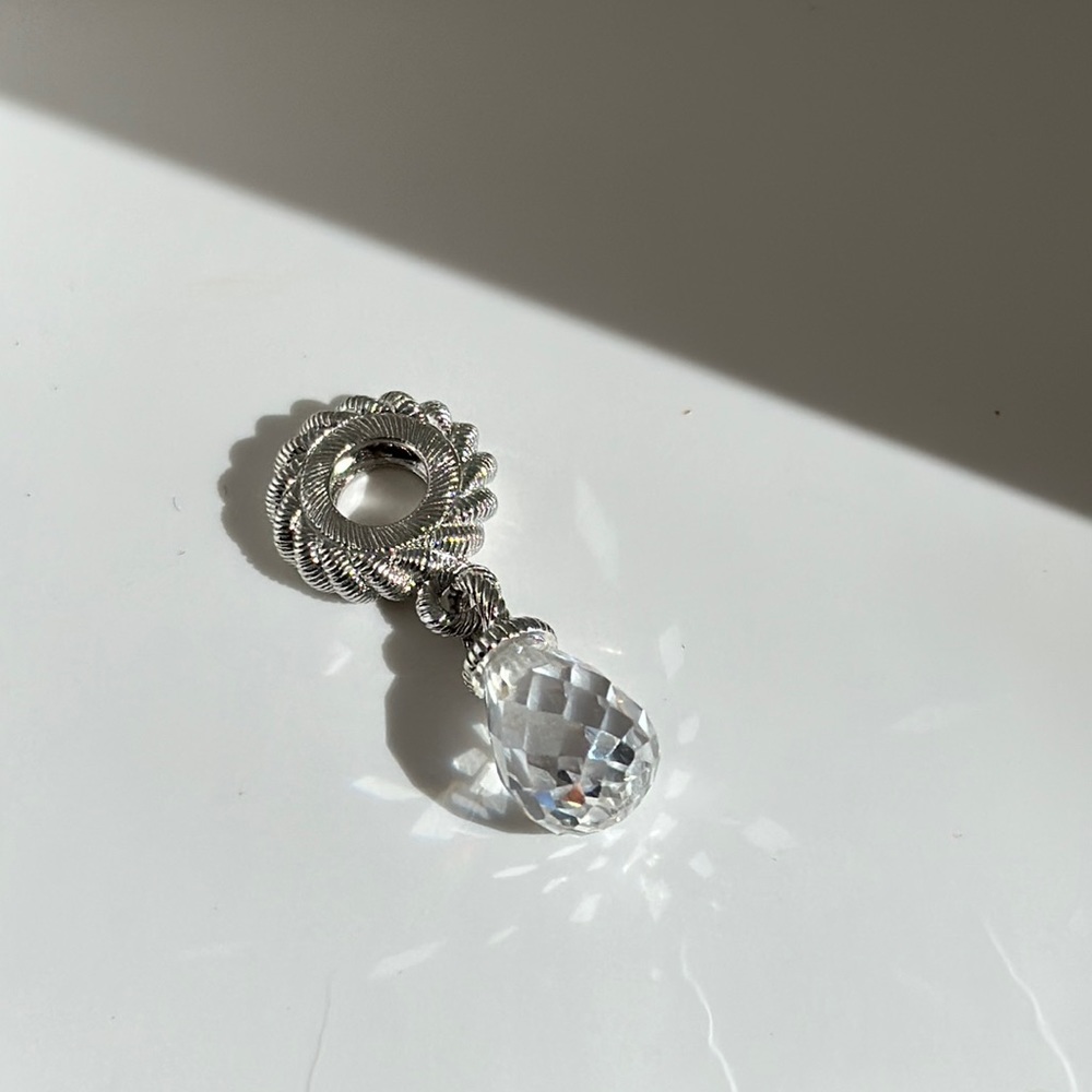 Judith Ripka charm - faceted crystal